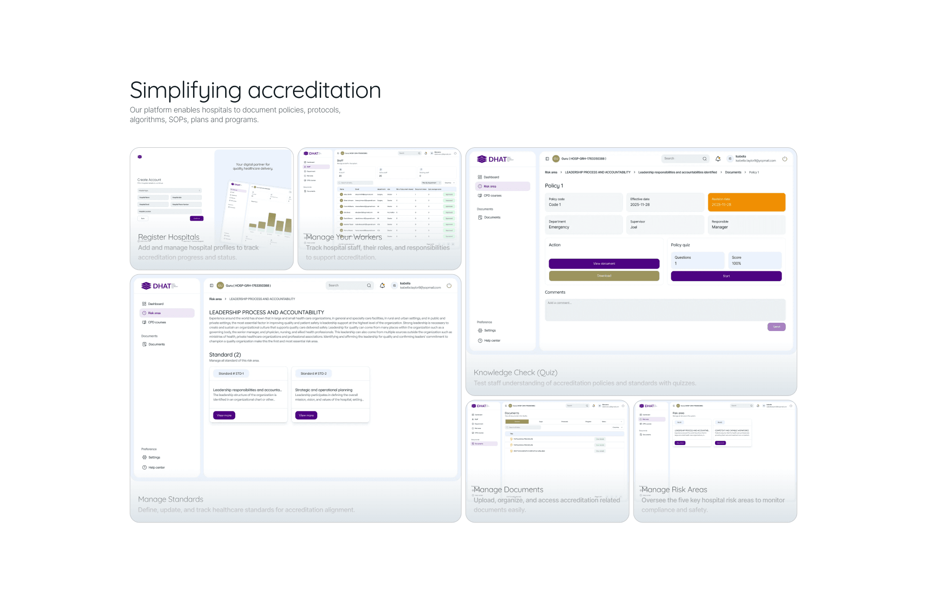Digital healthcare quality & accreditation tool